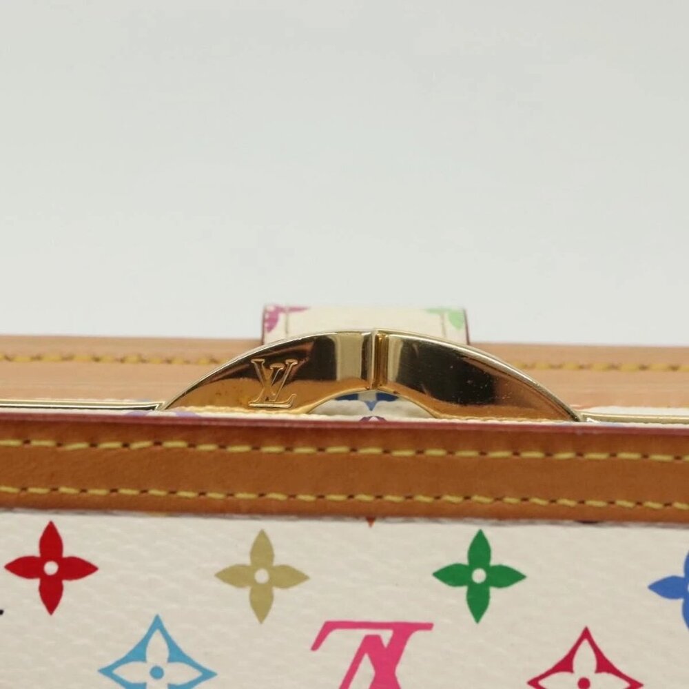 LOUIS VUITTON Multicolor Portefeuille Viennois Wallet White M92987 Auth 130787 - Picture 7 of 16